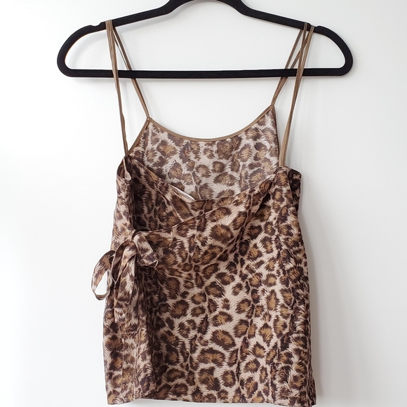 Helmut Lang Brown Animal Print Leopard Tank XS - Picture 3 of 8